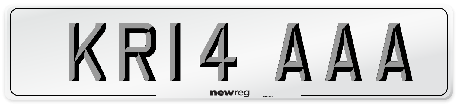KR14 AAA Number Plate from New Reg
